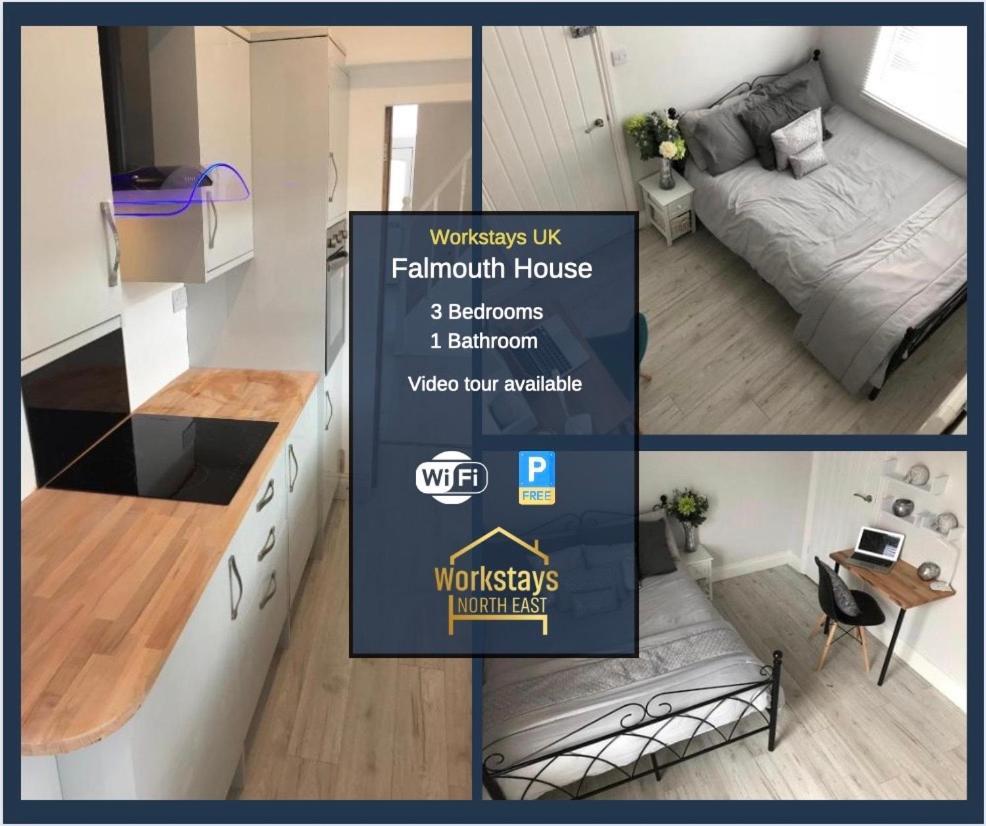 Falmouth House 3 Double Bedrooms - Workstays Uk - Video Tour Available Middlesbrough Exterior photo